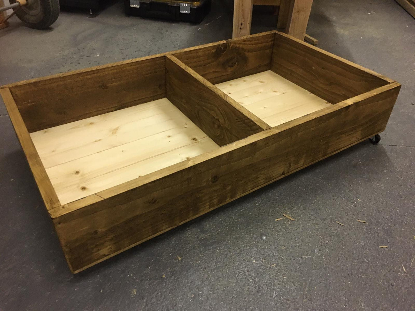 Rustic Underbed storage - bedding toy storage