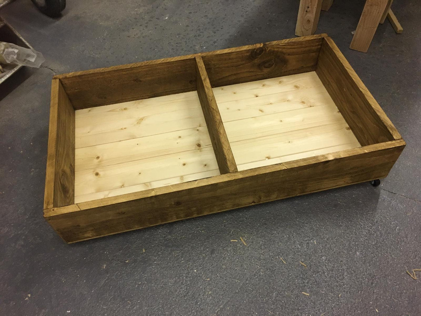 Rustic Underbed storage - bedding toy storage