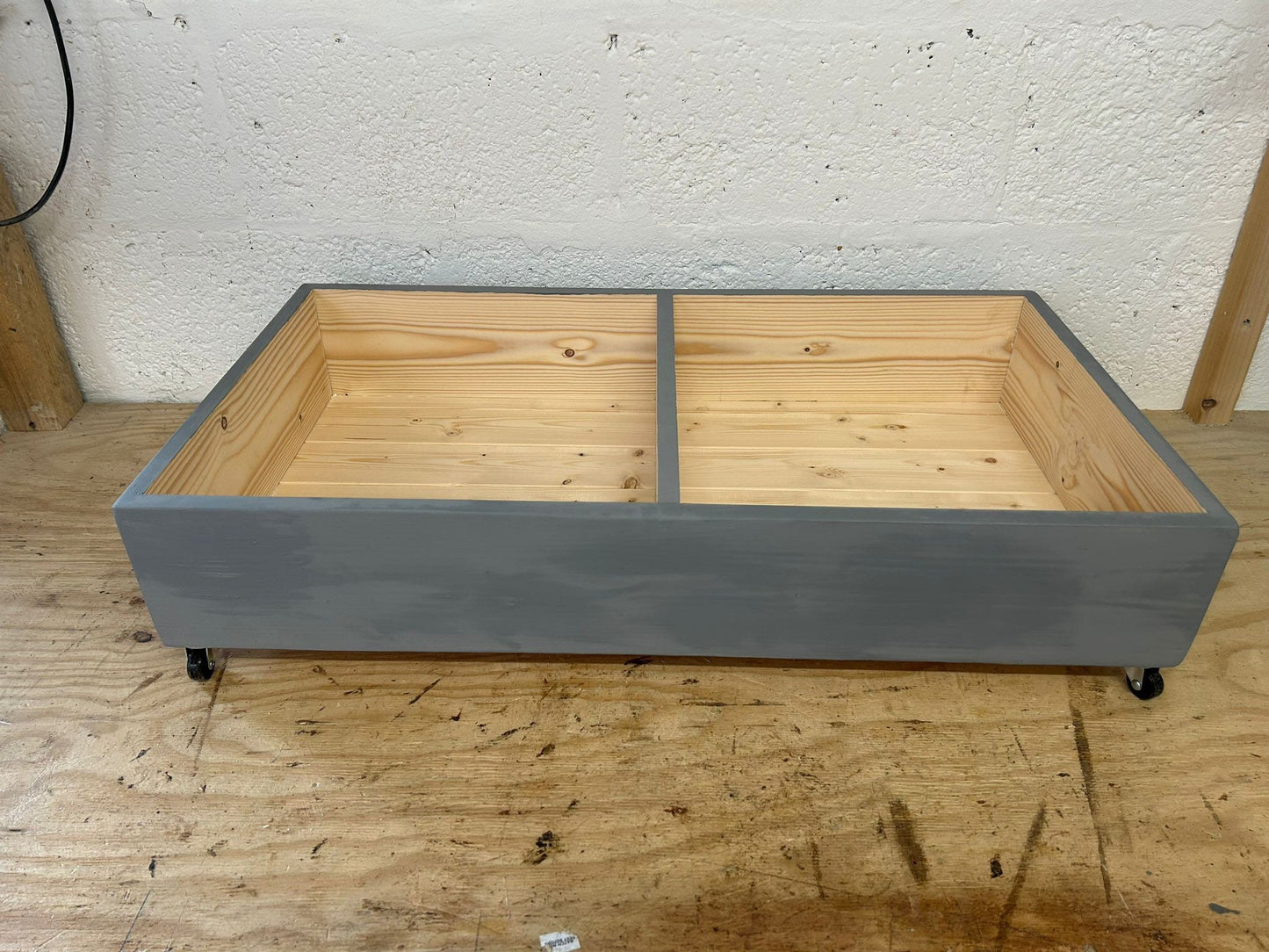 Anthracite chalk paint Underbed storage - bedding toy storage