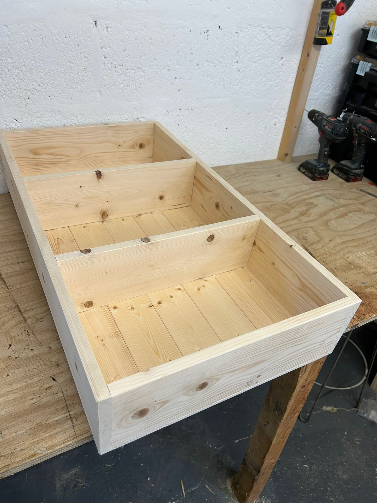 Pine Underbed storage - bedding toy storage