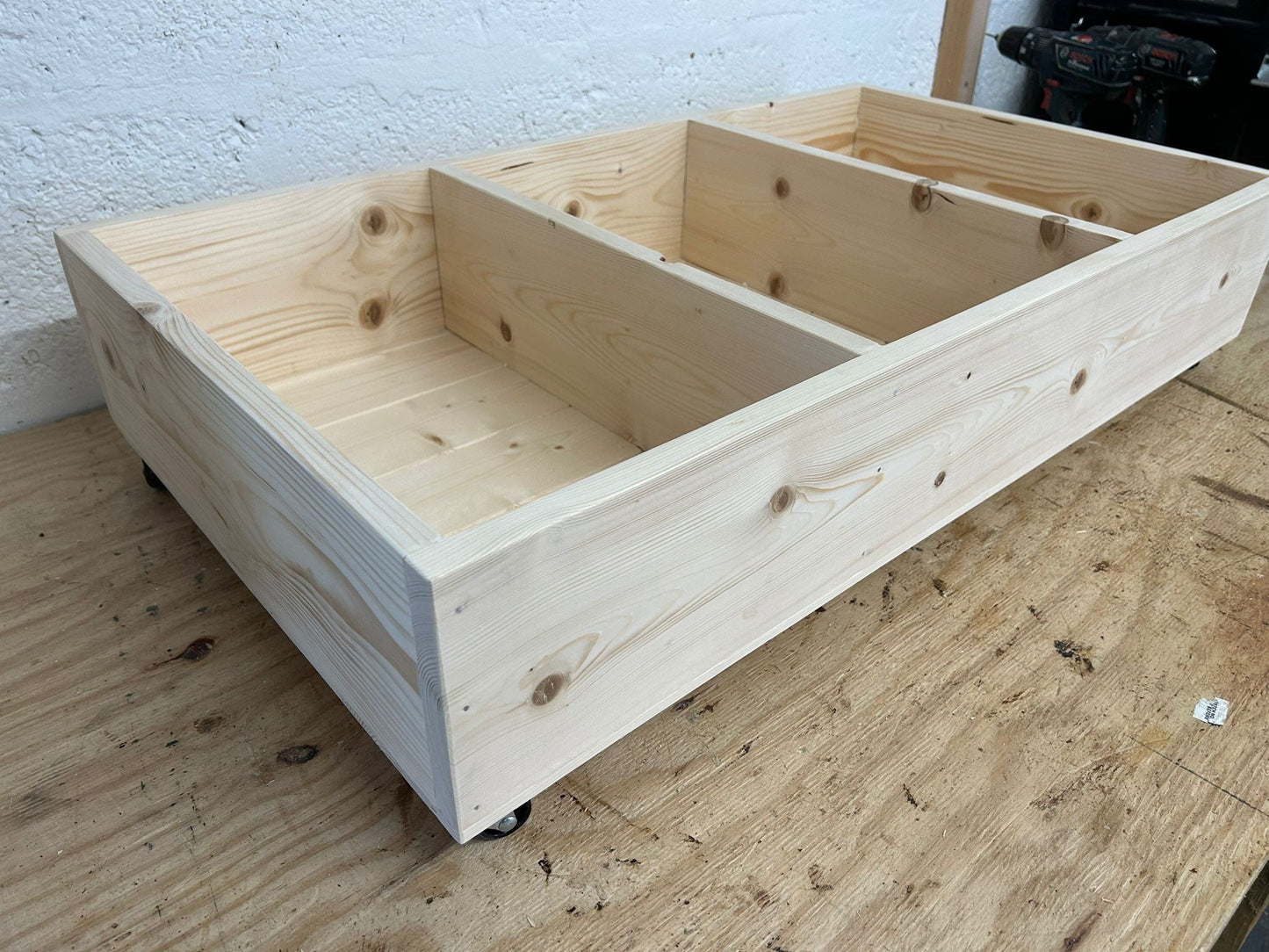 Pine Underbed storage - bedding toy storage