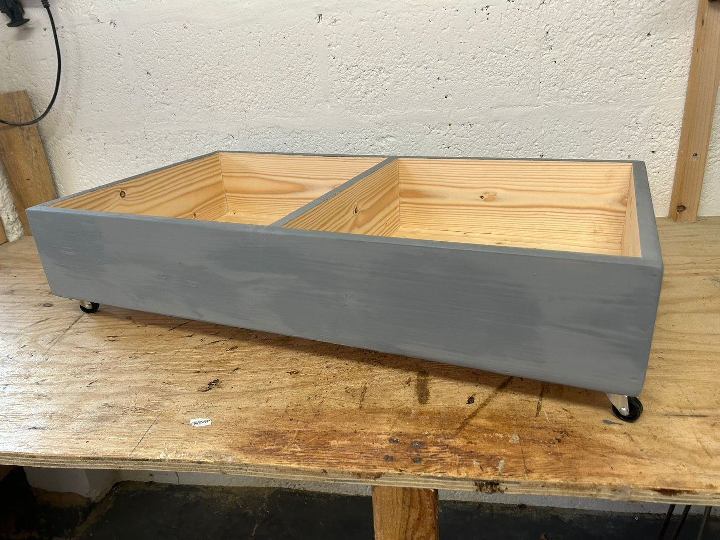 Anthracite chalk paint Underbed storage - bedding toy storage