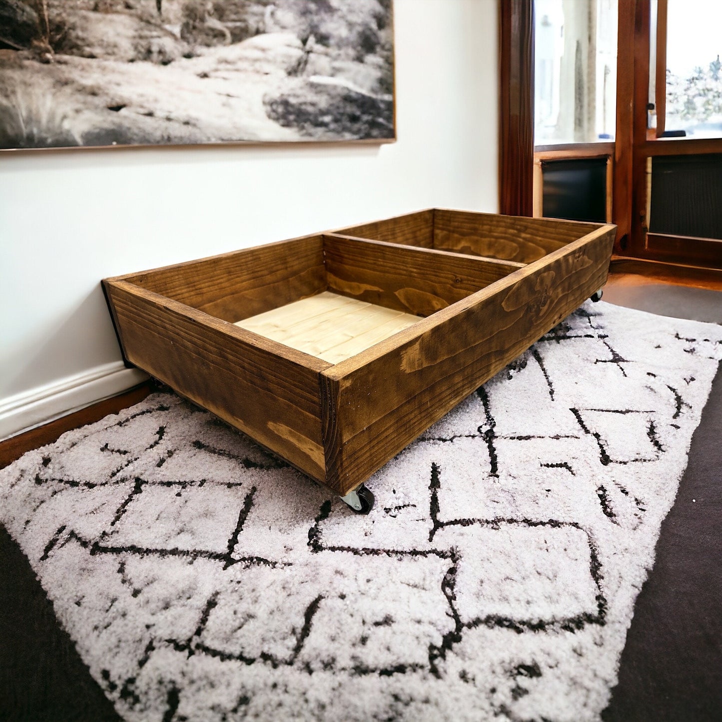 Rustic Underbed storage - bedding toy storage