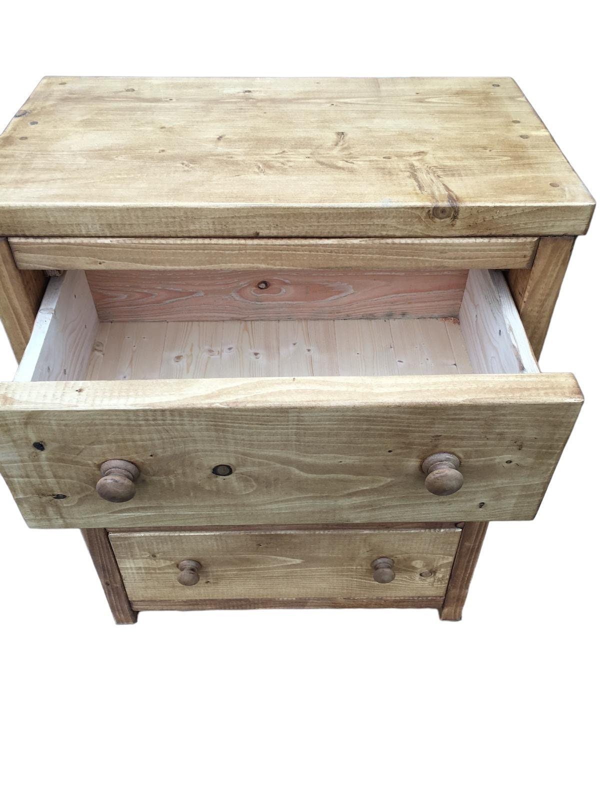 Rustic solid pine chest of draws