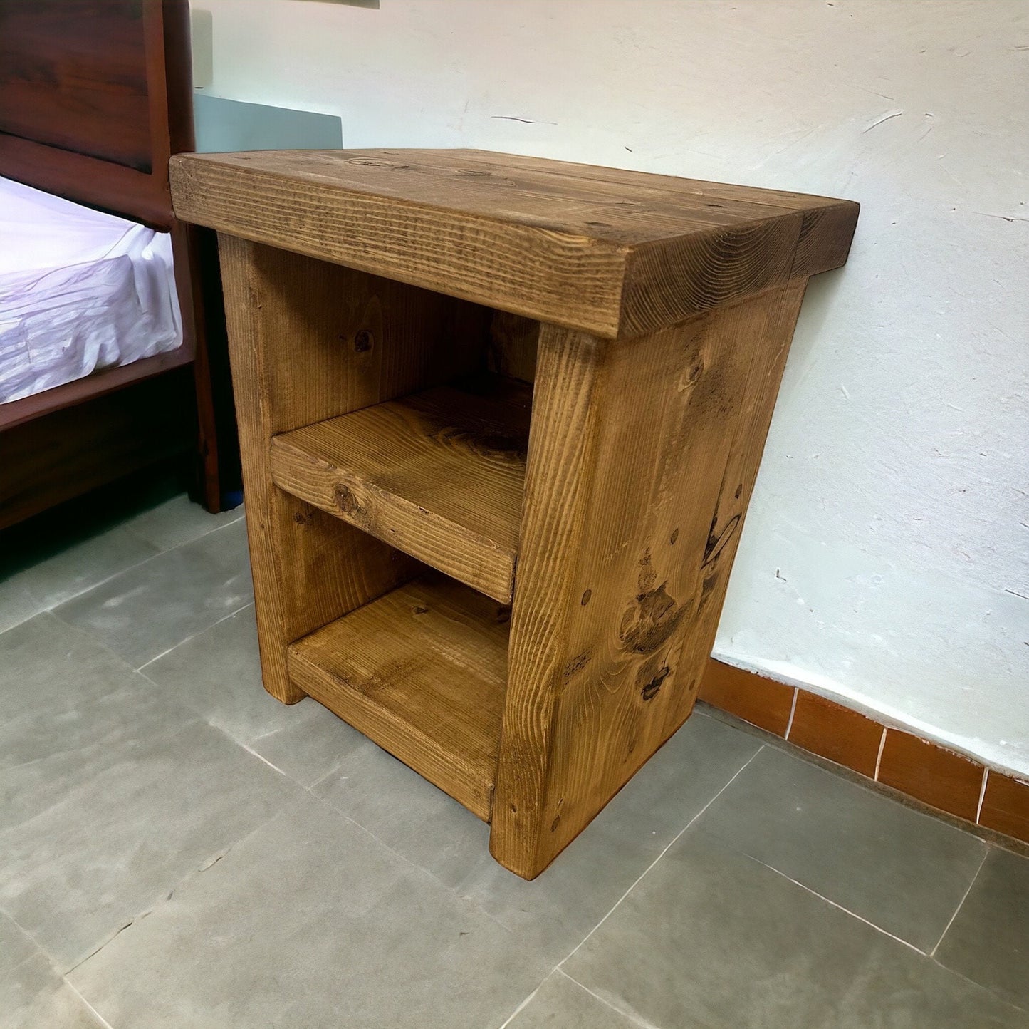 Solid wood bedside cabinet