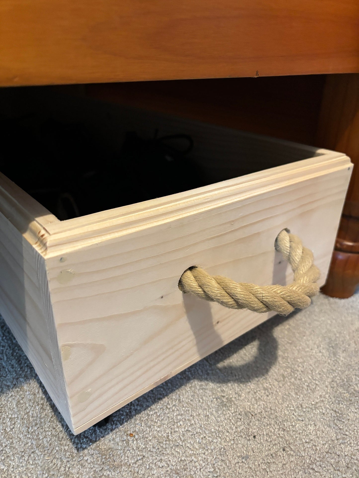 Rolling Pine Underbed storage - toy storage/ clothes storage/ bedroom tidy solution