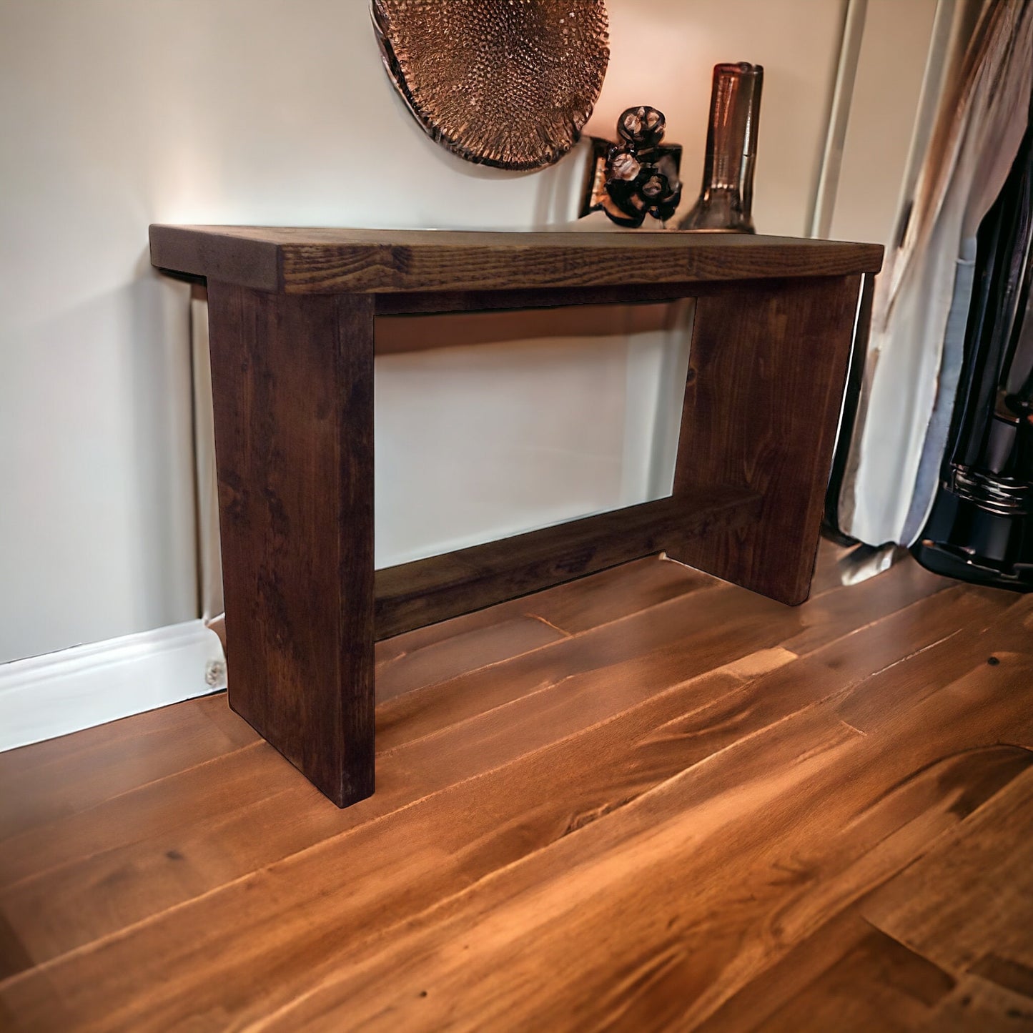 Dark Oak Bench - Hallway / Bootroom / table / unit / side table