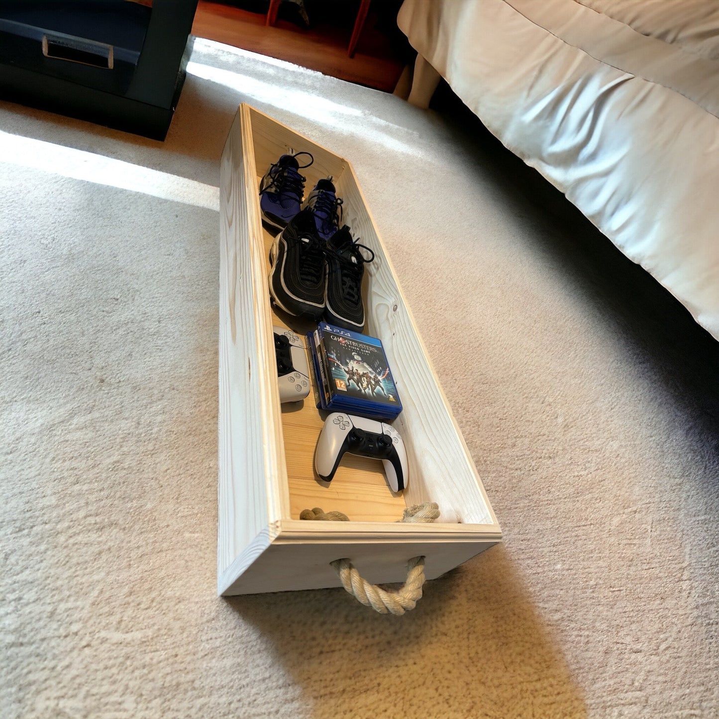 Rolling Pine Underbed storage - toy storage/ clothes storage/ bedroom tidy solution
